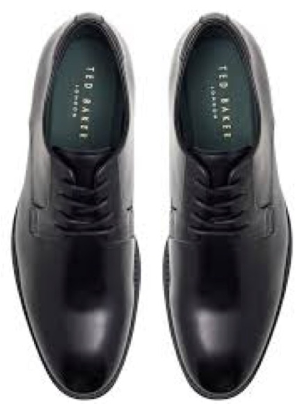 Ted Baker Black Leather Derby Lace-Up Shoes